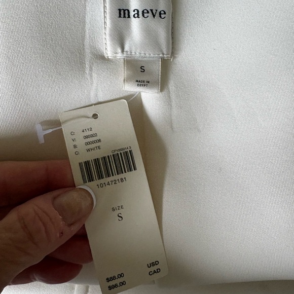 Maeve White Peplum Blouse - Picture 3 of 4